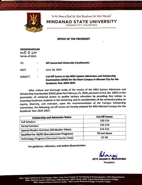 msu sase cut off score 2024